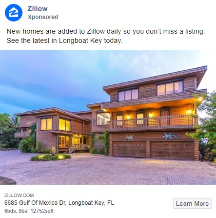real estate fb ads zillow