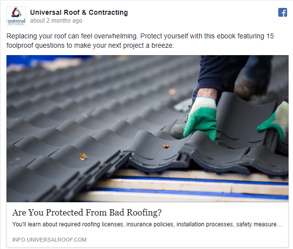 Fb ads for Roofing Creatives 1