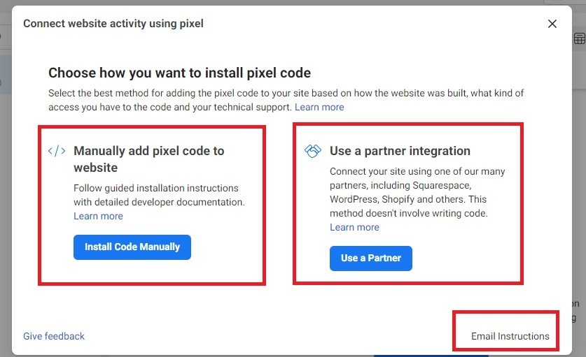 facebook retargeting pixel setup