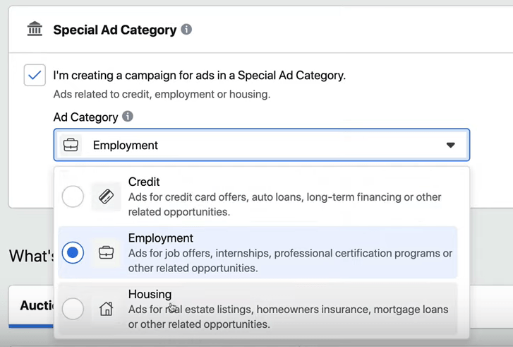 FB ads for real estate: special housing category